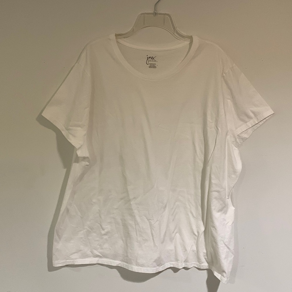 Just My Size White Short Sleeve T Shirt, Size 4X (26/28)